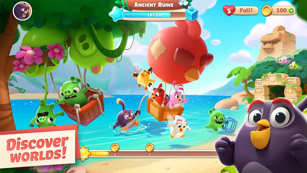 Angry Birds Journey (Энгри Бердс Джорни) [МОД: Много монет, Открытые уровни и Мега MOD] Screenshot 2