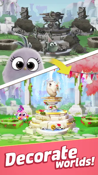 Angry Birds Match 3 (Энгри Бердс Матч 3) [МОД: Меню, Бесконечные монеты и Открытые уровни] Screenshot 4