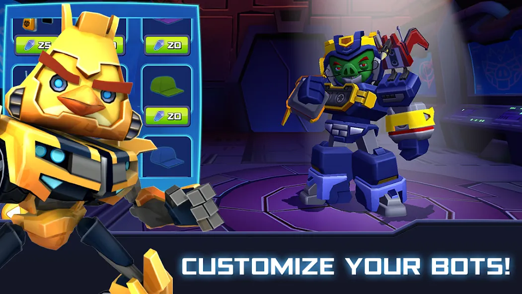 Angry Birds Transformers (Энгри Брдс Трансформеры) [МОД: Все открыто, Дополнительные деньги и Меню MOD] Screenshot 2