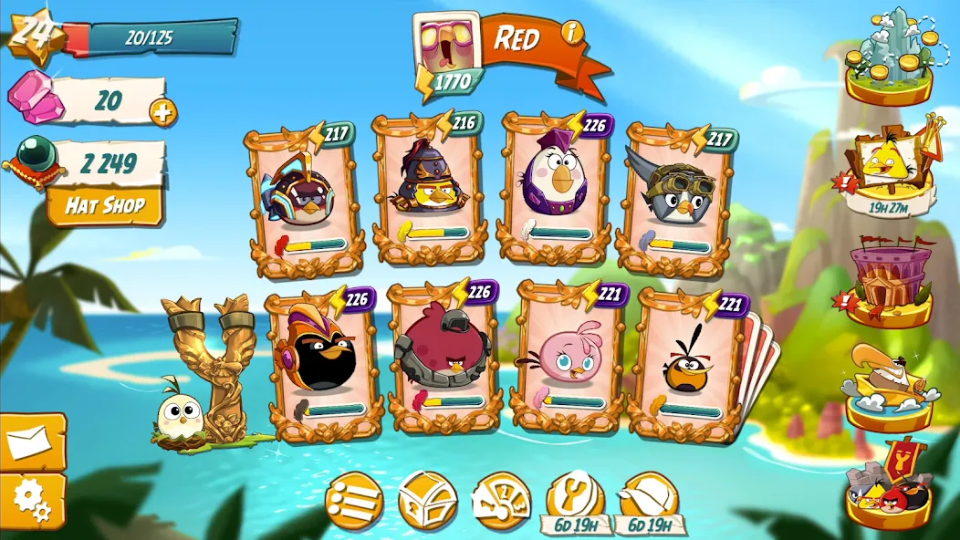 Angry Birds 2 (Энгри Бердс 2) [МОД: Деньги, Монеты и Меню MOD] Screenshot 5