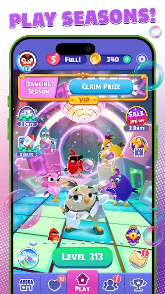 Angry Birds Dream Blast (Энгри Бердс Дрим Бласт) [МОД: Деньги, Монеты и Меню MOD] Screenshot 3