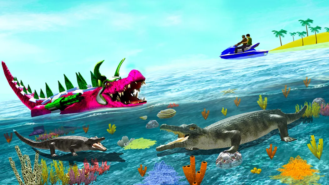 Robot Game Transform Crocodile [МОД: Все открыто, Дополнительные деньги и Меню MOD] Screenshot 2