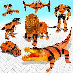 Скачать Robot Game Transform Crocodile [МОД: Все открыто, Дополнительные деньги и Меню MOD] | Взлом Robot Game Transform Crocodile на Андроид