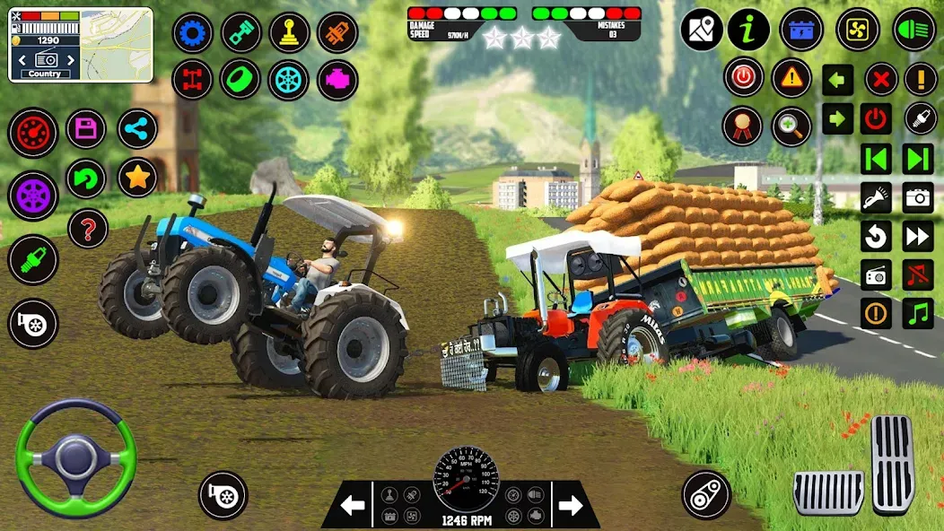 Indian Tractor Farming Games [МОД: Меню, Бесконечные монеты и Открытые уровни] Screenshot 1