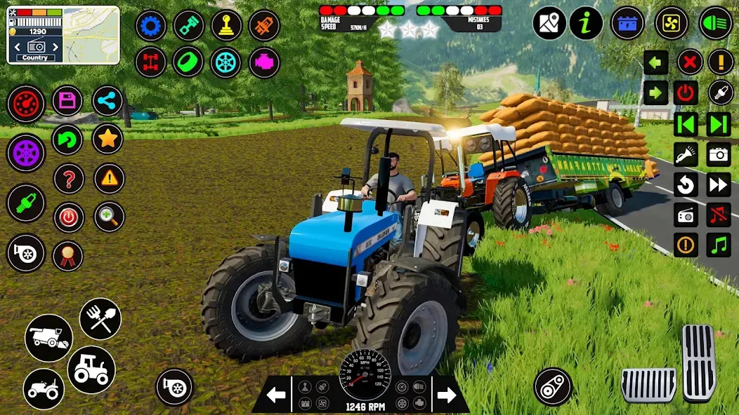 Indian Tractor Farming Games [МОД: Меню, Бесконечные монеты и Открытые уровни] Screenshot 4