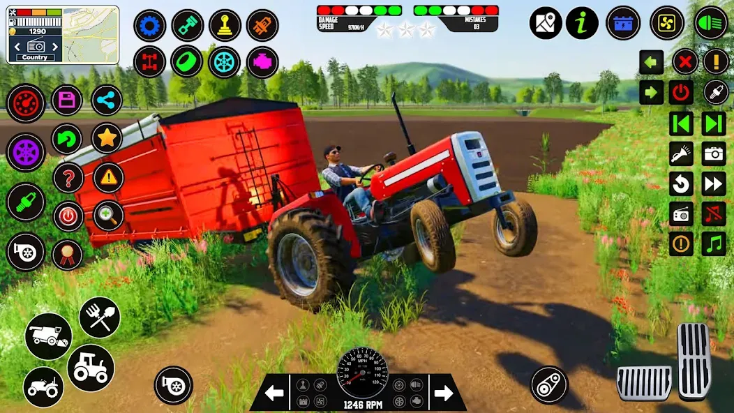 Indian Tractor Farming Games [МОД: Меню, Бесконечные монеты и Открытые уровни] Screenshot 5