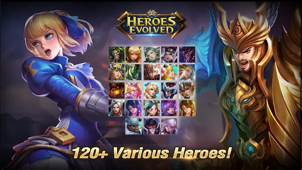Heroes Evolved (Герои Эволюции) [МОД: Много денег, Монет и Все открыто] Screenshot 4