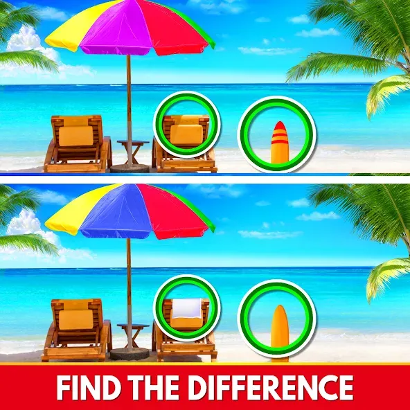 Find The Differences - Spot it [МОД: Много монет, Открытые уровни и Мега MOD] Screenshot 1