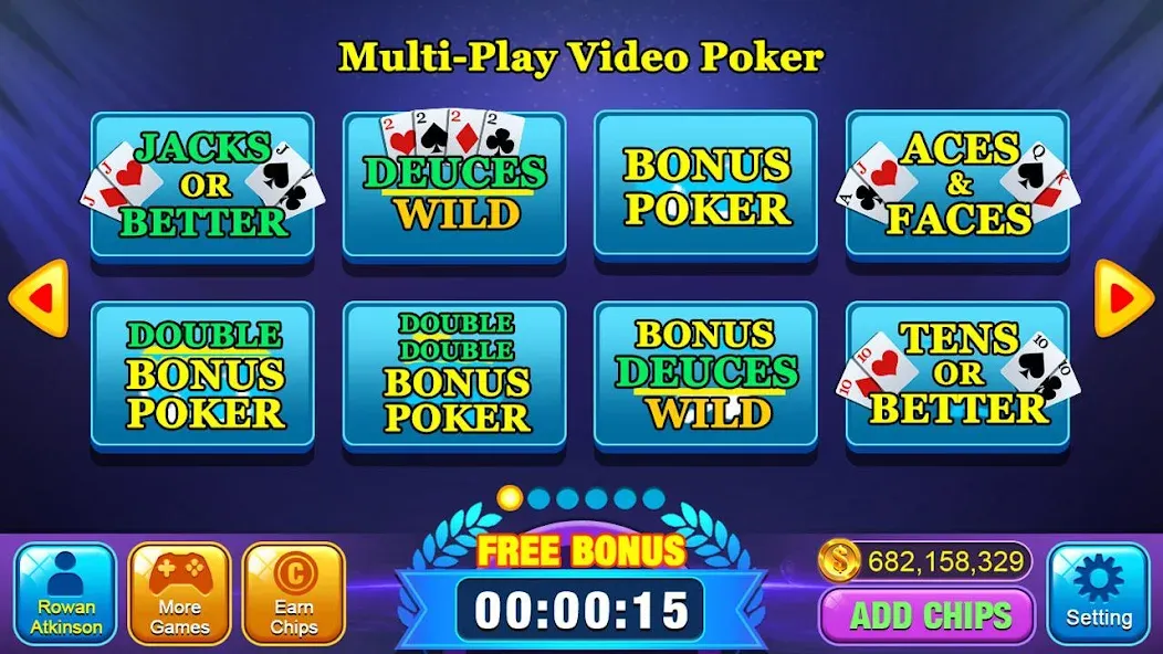 Video Poker Games - Multi Hand (Видео покер игры) [МОД: Много монет, Открытые уровни и Мега MOD] Screenshot 1