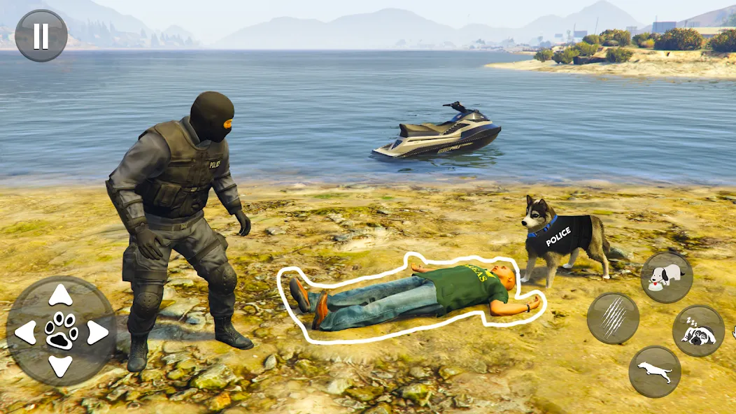 Toby Police Dog Sim: Dogs Game [МОД: Все открыто, Дополнительные деньги и Меню MOD] Screenshot 1