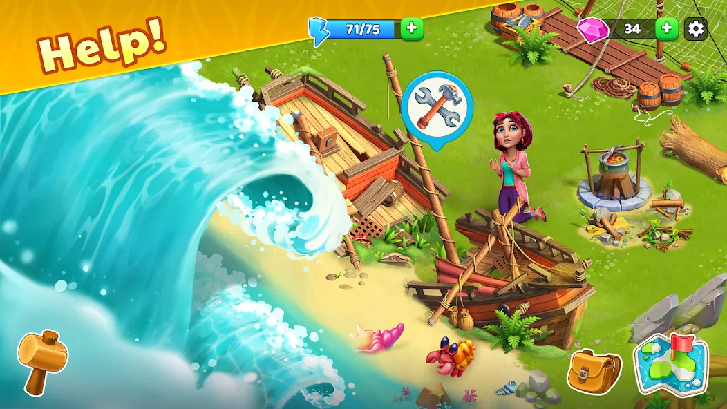 Bermuda Adventures Farm Island (Бермудские приключения) [МОД: Много денег, Монет и Все открыто] Screenshot 2