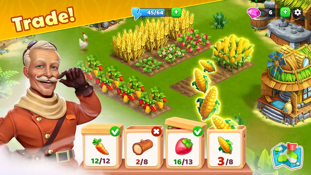 Bermuda Adventures Farm Island (Бермудские приключения) [МОД: Много денег, Монет и Все открыто] Screenshot 5