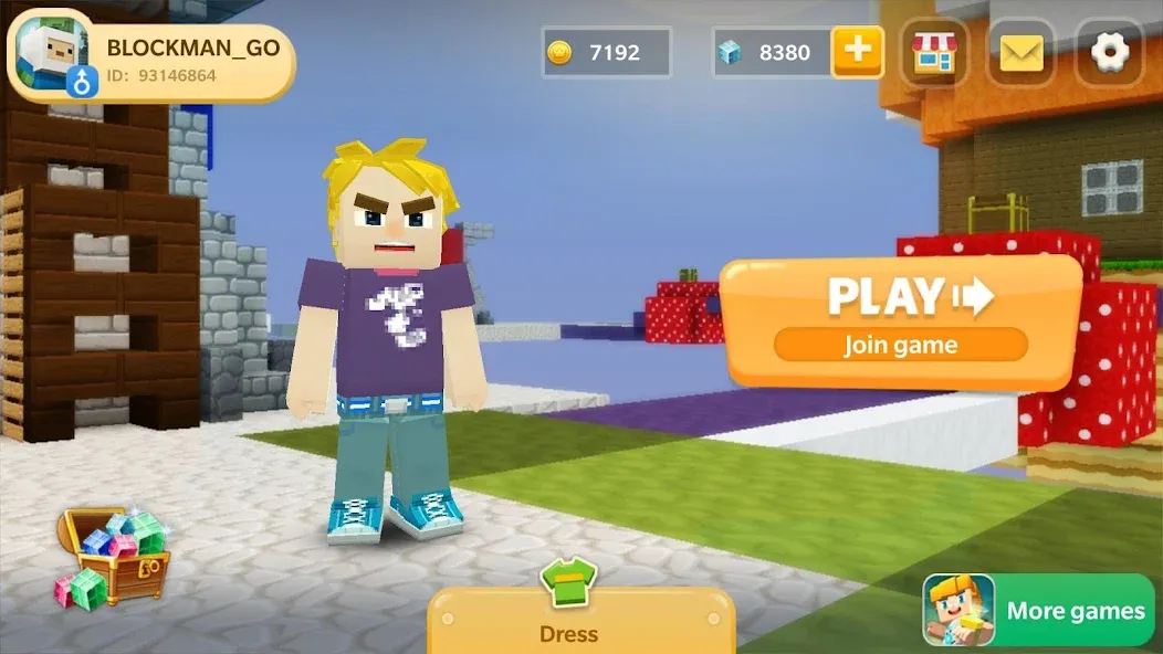 Sky Wars for Blockman Go (Скай Варс для Блокман Го) [МОД: Меню, Бесконечные монеты и Открытые уровни] Screenshot 1