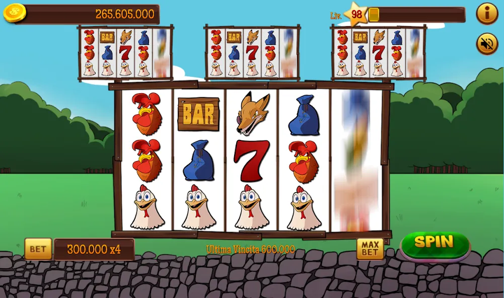 Slot Gallina 4 (Слот Галлина 4) [МОД: Меню, Бесконечные монеты и Открытые уровни] Screenshot 3