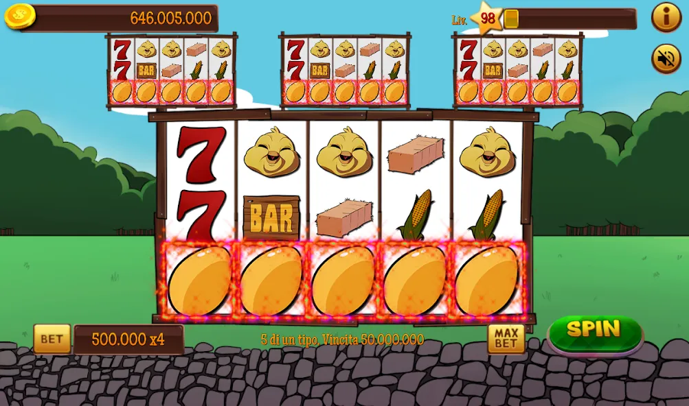 Slot Gallina 4 (Слот Галлина 4) [МОД: Меню, Бесконечные монеты и Открытые уровни] Screenshot 5