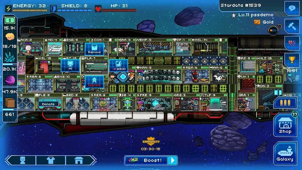 Pixel Starships™ (Пиксель Звездные Корабли) [МОД: Меню, Бесконечные монеты и Открытые уровни] Screenshot 5