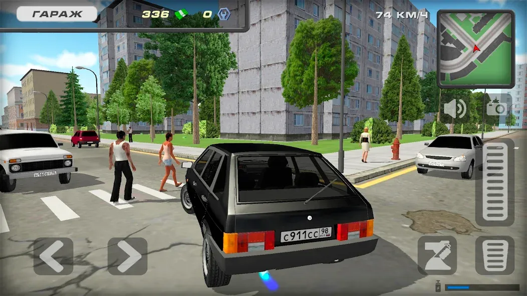 Lada 2109 Russian Car Driver [МОД: Деньги, Монеты и Меню MOD] Screenshot 2