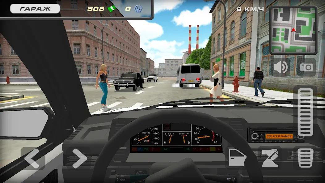 Lada 2109 Russian Car Driver [МОД: Деньги, Монеты и Меню MOD] Screenshot 4