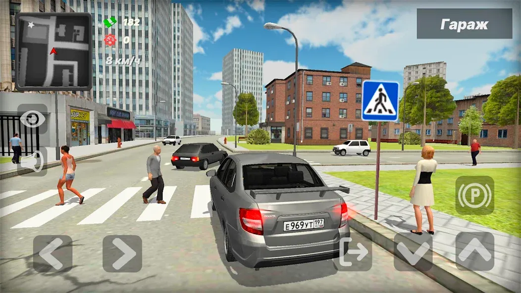 Лада Гранта. Игра про машины [МОД: Бесконечные деньги, Монеты и Мега MOD] Screenshot 2