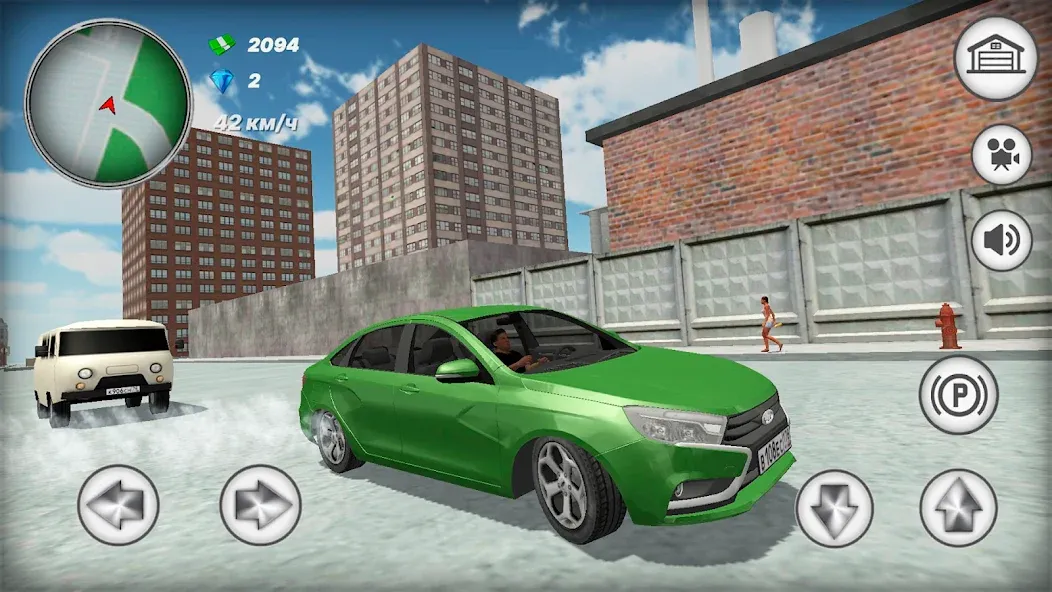 Русская тачка Лада Веста [МОД: Деньги, Монеты и Меню MOD] Screenshot 1