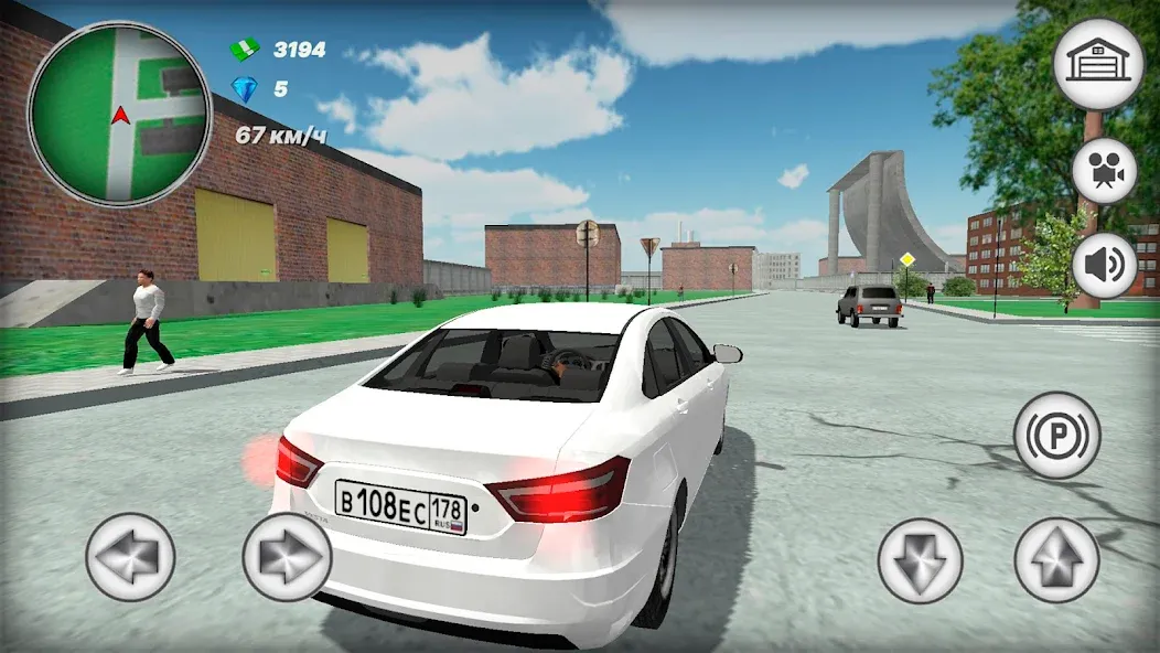 Русская тачка Лада Веста [МОД: Деньги, Монеты и Меню MOD] Screenshot 2