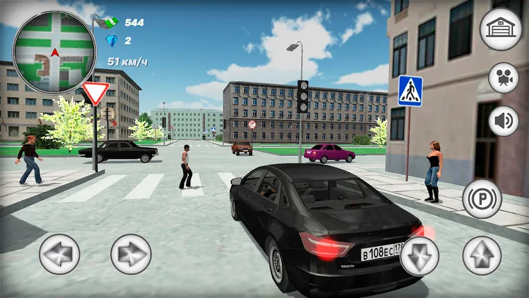 Русская тачка Лада Веста [МОД: Деньги, Монеты и Меню MOD] Screenshot 3