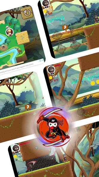 Ninja Jumper - Hero PDF (Ниндзя Джампер) [МОД: Меню, Бесконечные монеты и Открытые уровни] Screenshot 3