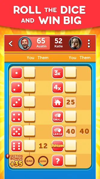 YAHTZEE With Buddies Dice Game (ЯХТЗИ с друзьями) [МОД: Много денег, Монет и Все открыто] Screenshot 1