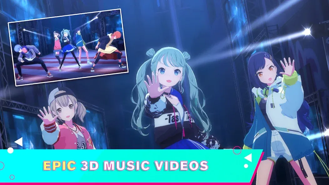 HATSUNE MIKU: COLORFUL STAGE! (Хацуне Мику) [МОД: Меню, Бесконечные монеты и Открытые уровни] Screenshot 4
