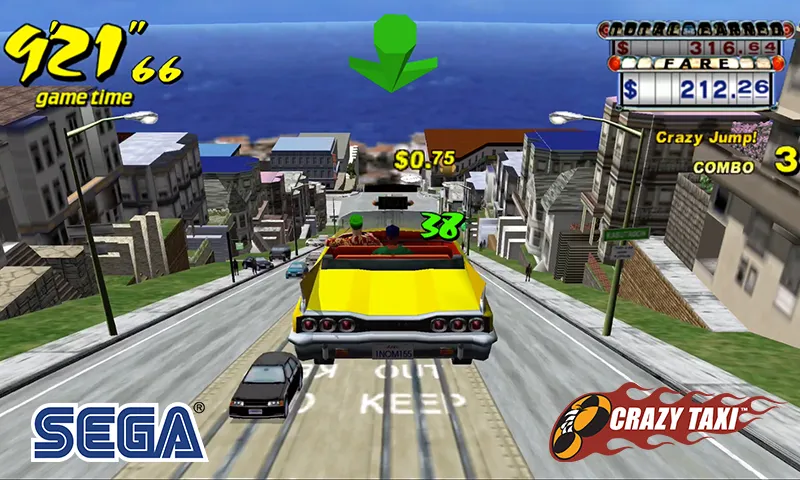 Crazy Taxi Classic (Крейзи Такси Классик) [МОД: Бесконечные деньги, Монеты и Мега MOD] Screenshot 1