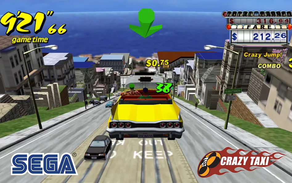 Crazy Taxi Classic (Крейзи Такси Классик) [МОД: Бесконечные деньги, Монеты и Мега MOD] Screenshot 4