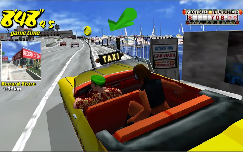 Crazy Taxi Classic (Крейзи Такси Классик) [МОД: Бесконечные деньги, Монеты и Мега MOD] Screenshot 5
