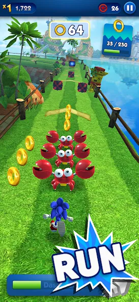 Sonic Dash - Endless Running (Соник Дэш) [МОД: Много монет, Открытые уровни и Мега MOD] Screenshot 1