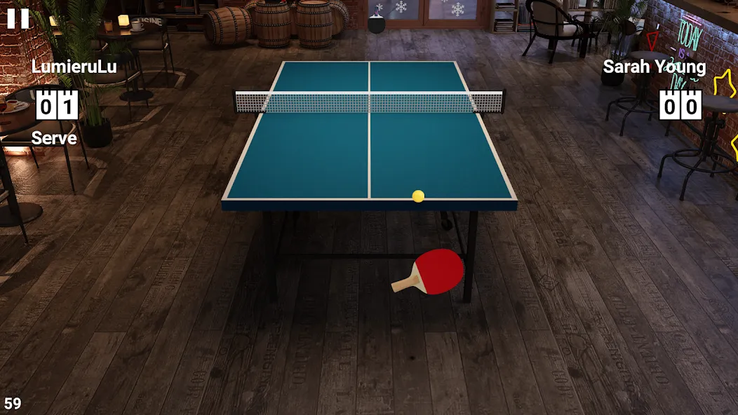 Virtual Table Tennis (Виртуальный настольный теннис) [МОД: Меню, Бесконечные монеты и Открытые уровни] Screenshot 2