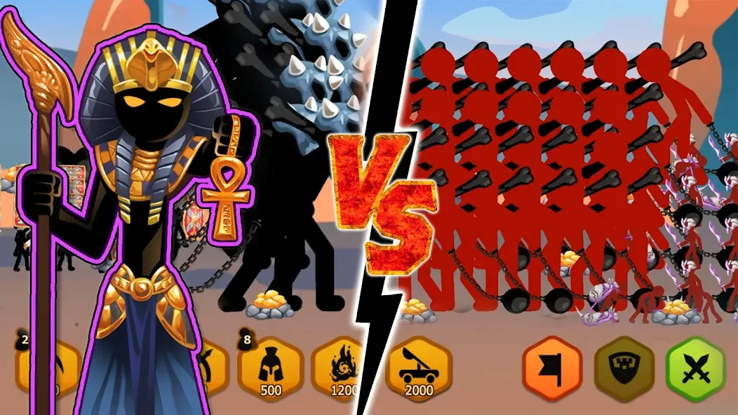 Stickman Battle 2: Empires War (Стикмен Битва 2) [МОД: Много монет, Открытые уровни и Мега MOD] Screenshot 3
