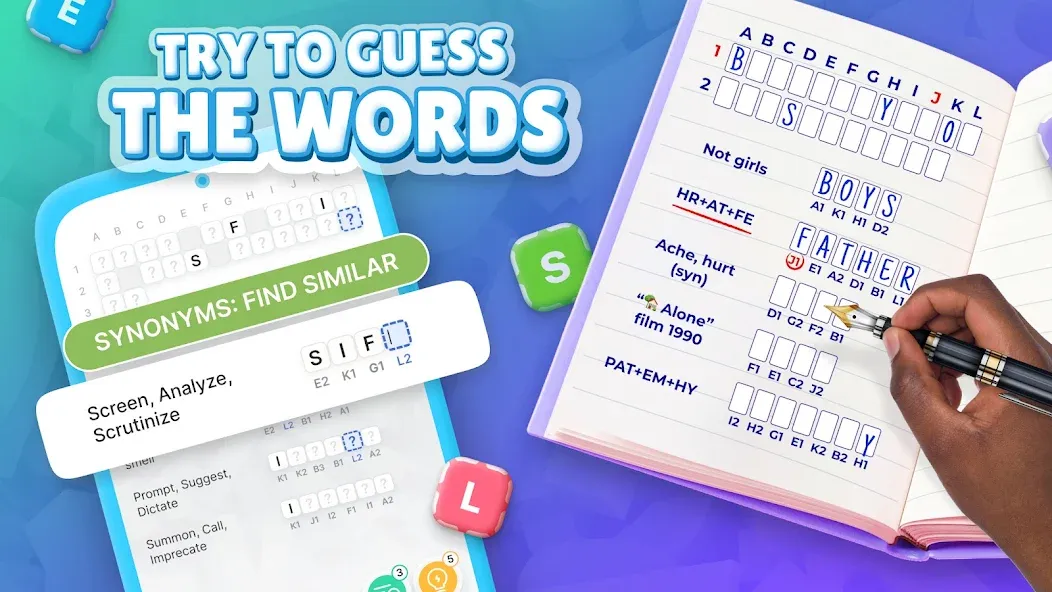 Acrostics－Cross Word Puzzles [МОД: Бесконечные деньги, Монеты и Мега MOD] Screenshot 1