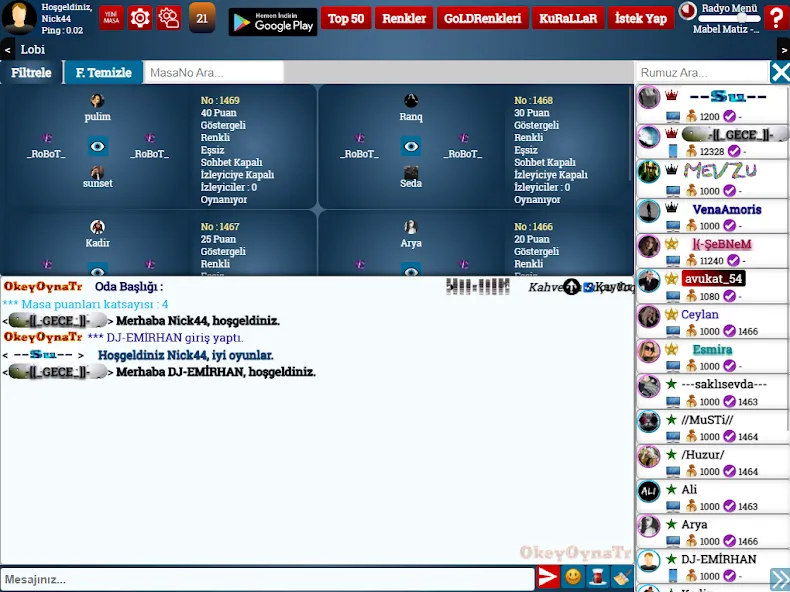 SevgiOkey.Com - Okey Oyna [МОД: Бесконечные деньги, Монеты и Мега MOD] Screenshot 4