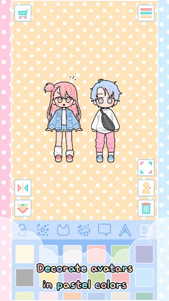 Pastel Friends : Dress Up Game [МОД: Все открыто, Дополнительные деньги и Меню MOD] Screenshot 2