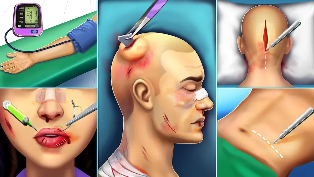 Surgery Simulator Doctor Game [МОД: Меню, Бесконечные монеты и Открытые уровни] Screenshot 4