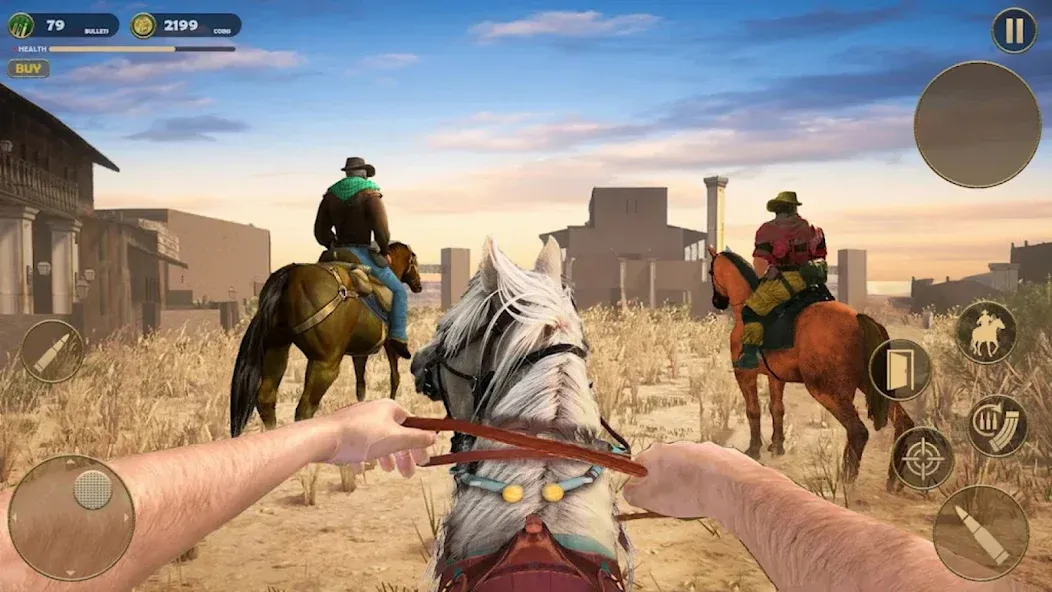 West Cowboy - Gunfighter Game (Уэст Ковбой) [МОД: Деньги, Монеты и Меню MOD] Screenshot 1