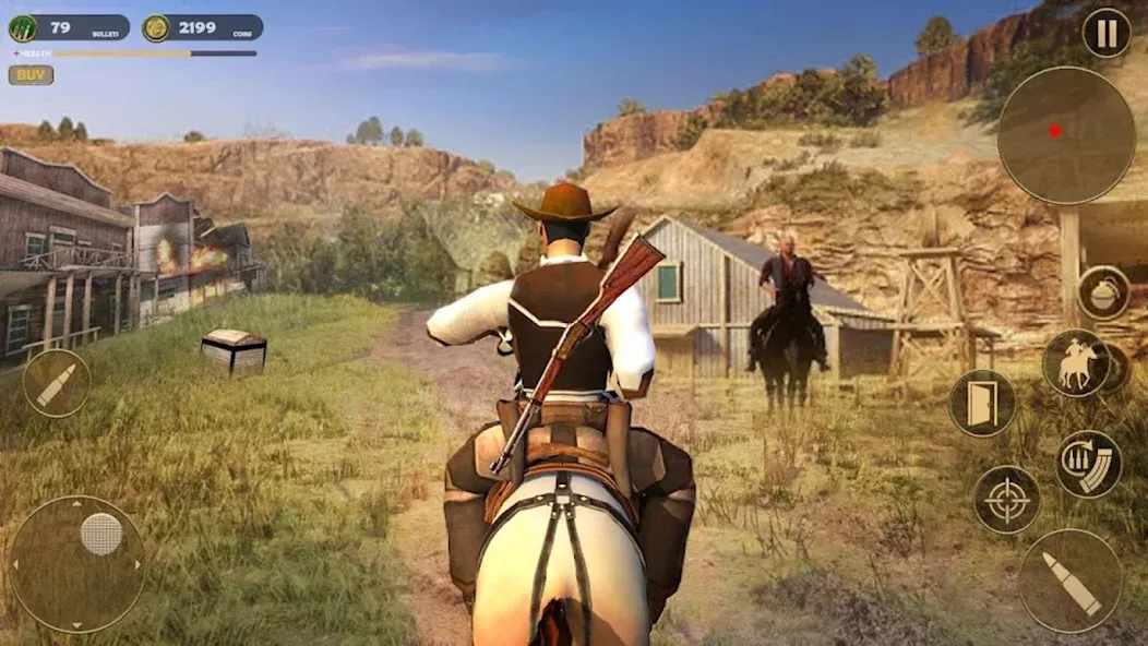 West Cowboy - Gunfighter Game (Уэст Ковбой) [МОД: Деньги, Монеты и Меню MOD] Screenshot 3