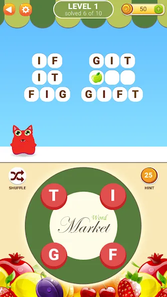 Word Market [МОД: Бесконечные деньги, Монеты и Мега MOD] Screenshot 1