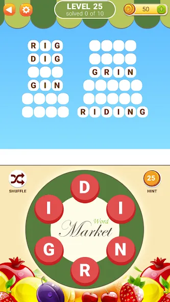 Word Market 2 [МОД: Меню, Бесконечные монеты и Открытые уровни] Screenshot 3