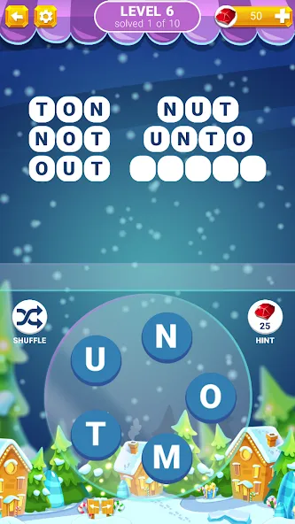 Word Connection: Puzzle Game [МОД: Деньги, Монеты и Меню MOD] Screenshot 1