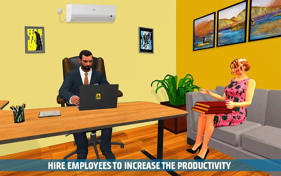 Virtual HR Manager Job Games [МОД: Меню, Бесконечные монеты и Открытые уровни] Screenshot 1