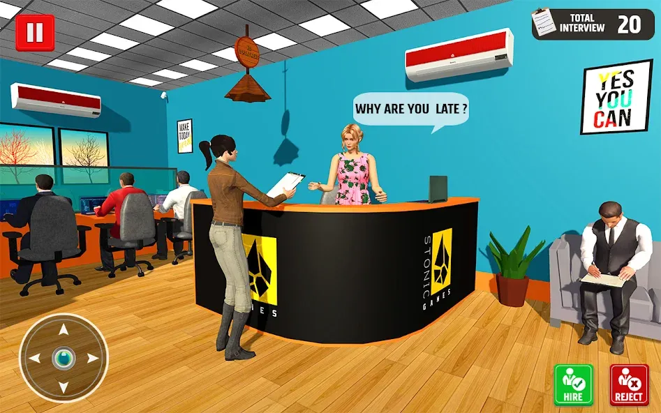 Virtual HR Manager Job Games [МОД: Меню, Бесконечные монеты и Открытые уровни] Screenshot 3