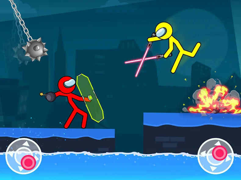 Stick-man Fighting Games [МОД: Много денег, Монет и Все открыто] Screenshot 1