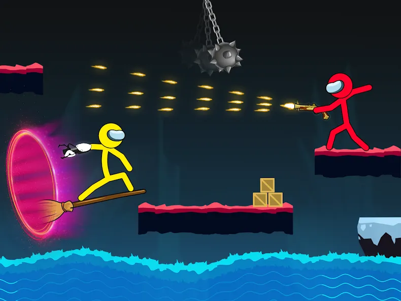 Stick-man Fighting Games [МОД: Много денег, Монет и Все открыто] Screenshot 2