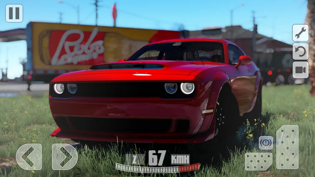 Simulator Dodge Demon Parking (Симулятор парковки  ) [МОД: Меню, Бесконечные монеты и Открытые уровни] Screenshot 1