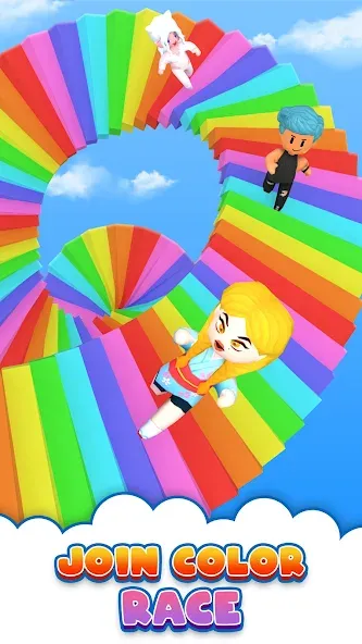 Fall Party.io: Match Race [МОД: Много денег, Монет и Все открыто] Screenshot 1
